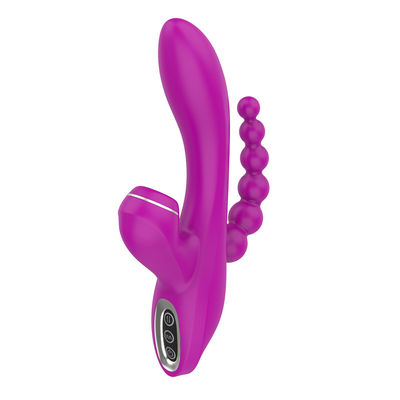 3 In 1 Sucking Vibrator G Motion Rabbit Wand 500mAh 7 Mode Waterproof