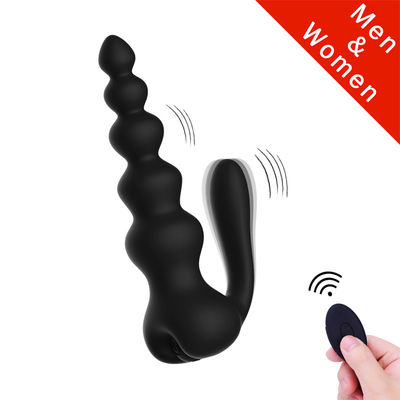 Remote Control Anal Sex Toys Anal Beads Plug Double Vibration 16cm