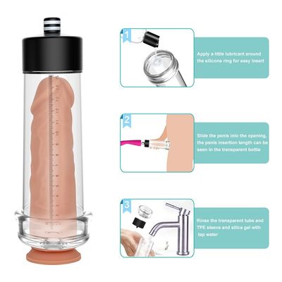 Electric Enlarge Penis Mens Sex Toys LCD Display USB Rechargeable 15cm