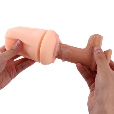 Vagina Shape Male Masturbation Toys 13cm Reusable Realistic IPX7