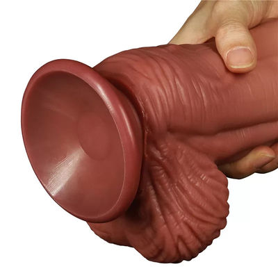 Soft Realistic Rubber Penies 24.5cm Female Masturbator waterproof