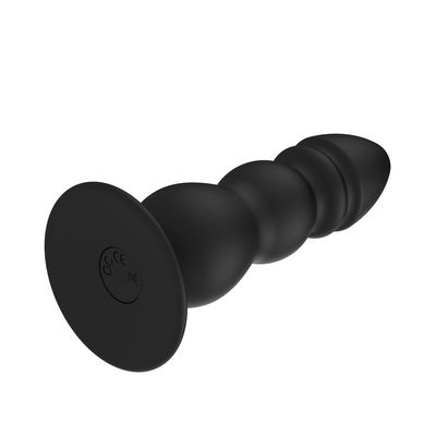 Black 10 Speeds Anal Sex Toys Male Ring Vibrator 11.3cm Discreet Packaging