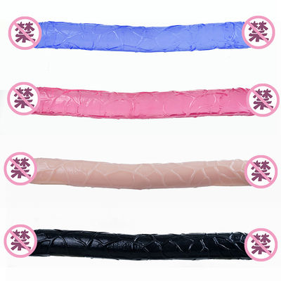 Waterproof Realistic Double Headed Dong 38cm Flexible For Women