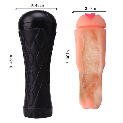 ABS TPE Realistic Male Masturbation Toys 24cm Oral Vaginalle