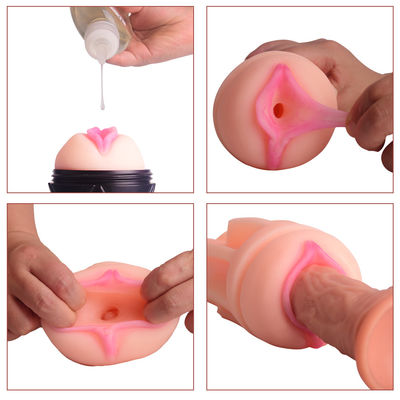 ABS TPE Realistic Male Masturbation Toys 24cm Oral Vaginalle