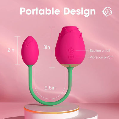 IPX7 Rose Sucking Remote Control Love Egg Food Grade Silicone