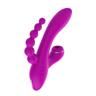 3 In 1 Sucking Vibrator G Motion Rabbit Wand 500mAh 7 Mode Waterproof