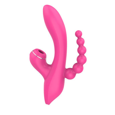 3 In 1 Sucking Vibrator G Motion Rabbit Wand 500mAh 7 Mode Waterproof