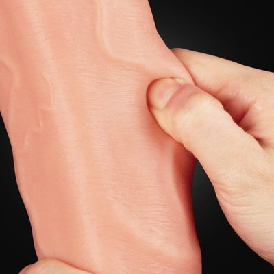12inch Dual Layered Silicone Realistic Cock waterproof strap on dilldo