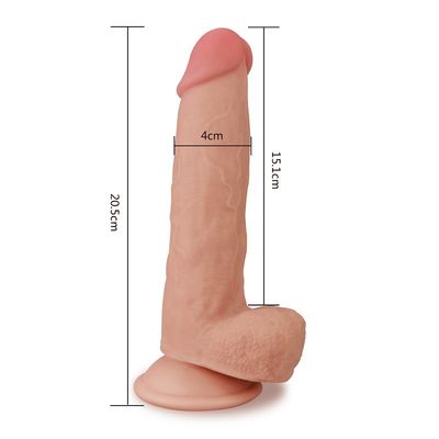 7.5inch Dual Layer Realistic Anal Sex Toys Penis Dildo Lesbian Masturbation