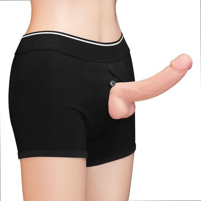 Men Gay Non Toxic Dildo Sex Toy Hollow Penis Pants ROHS Approved