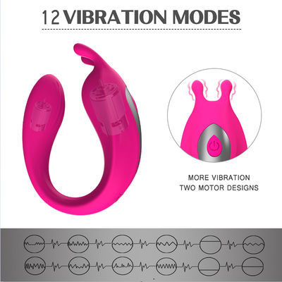 9 Frequency U Shaped Couples Vibrator 18.7cm C Type G Spot Massager