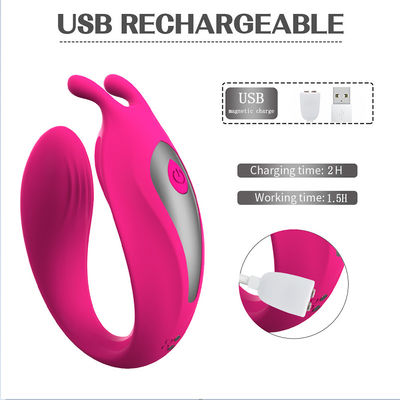 9 Frequency U Shaped Couples Vibrator 18.7cm C Type G Spot Massager
