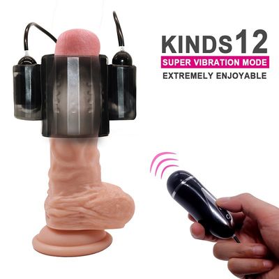 9v ABS Remote Control Penis Sleeve Ring Couple Sex Toys Electro Stimulation