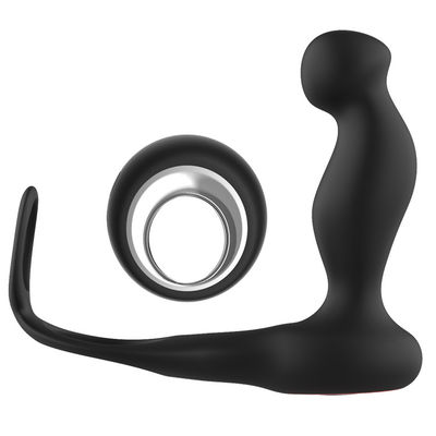 7 Speed Silicone Dual Penis Ring Wireless Contol 135mm Anal Plug Cock Ring