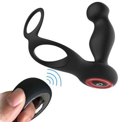 7 Speed Silicone Dual Penis Ring Wireless Contol 135mm Anal Plug Cock Ring