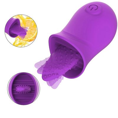 CE Rohs 10 Speeds Tongue Licking Vibrator Oral Sucker For Couple
