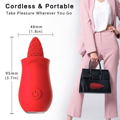 CE Rohs 10 Speeds Tongue Licking Vibrator Oral Sucker For Couple