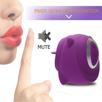 10 Speeds Nipple Sucking Womens Sex Toys Oral Licking Medical Silicone 6.5cm