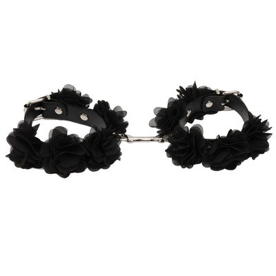 Black Nylon Luxury Bdsm Set Bondage Restraint Sex Toys ROHS Approved