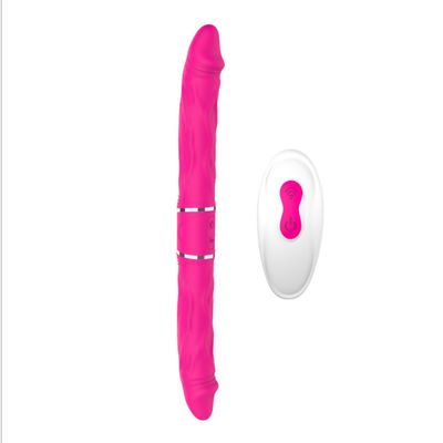 24.5cm Dual Action LGBT Sex Toys Slim Double Dong G Spot Vibrator