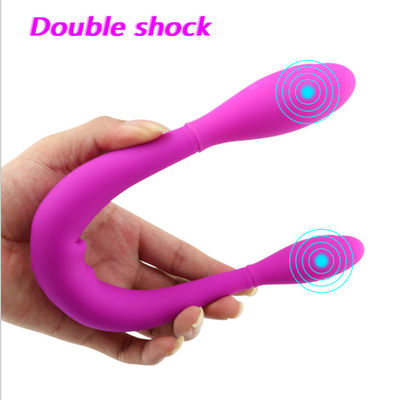 Rechargeable Dual Motor Flexible Double Dong 7 speed ROHS Approved