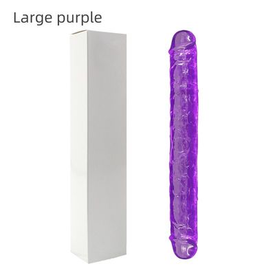 Silicone Realistic LGBT Sex Toys Double Head Non Vibrator 37.4cm For Women