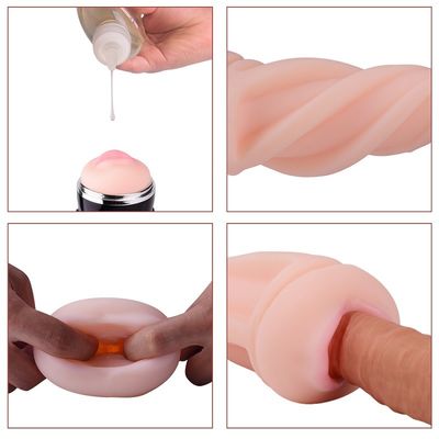 3D Textured Electric Male Masturbator Cup Bullet Vibrator Tongue Sucking Oral 22cm